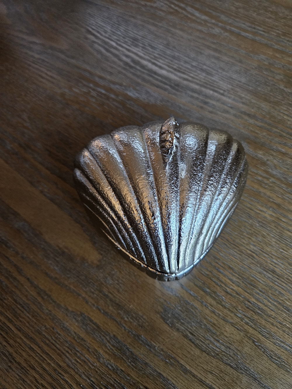 Threshold Metallic Silver Shell Accent Décor - Decorative Beach-Inspired Accent